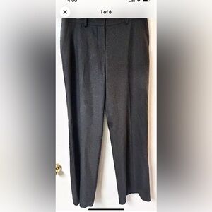 Trinia Turk Wool-Silk Blend Wide Leg Lined Trousers/Pants Career Size 10